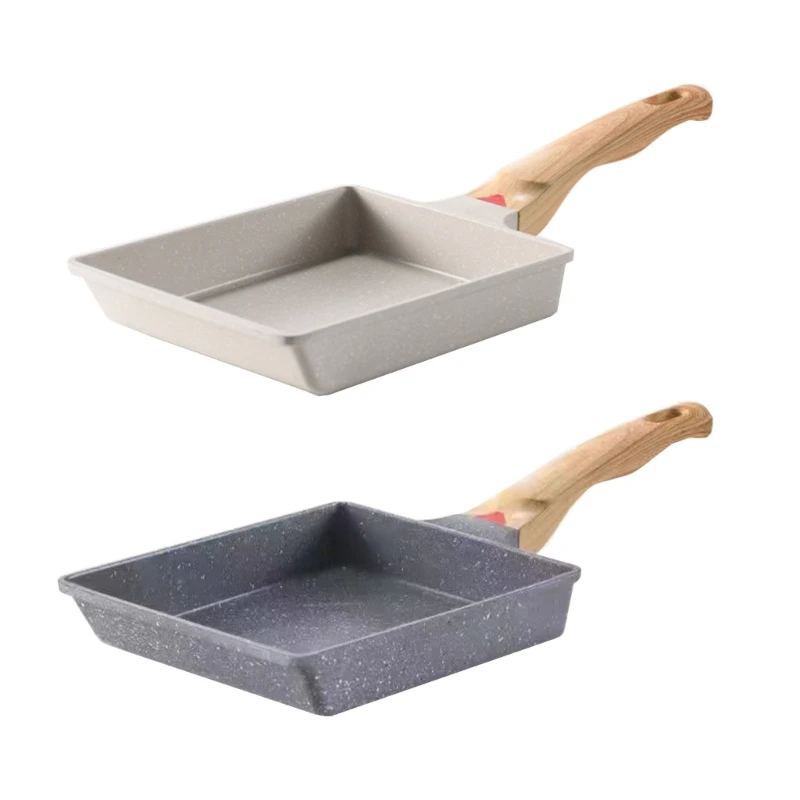 

Japanese Omelette Pan Nonstick Retangle Frying Pan with Anti Scalding Handle