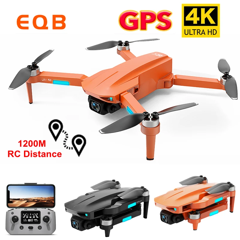 L700 PRO GPS Drone 4K Professional Dual HD Camera FPV 1.2Km Aerial Photography Brushless Motor Foldable Quadcopter Toys | Электроника