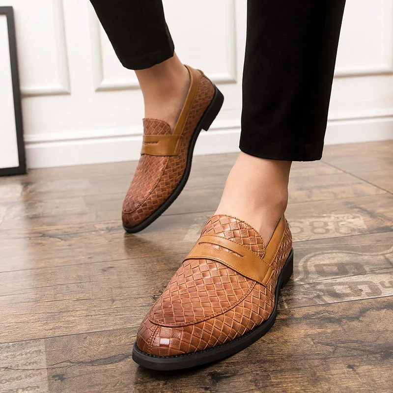 Men Oxfords PU Leather Men's Casual Shoes Luxury Brand Mens Loafers Moccasins Business Formal Dress Shoes Plus Size 46 47 48