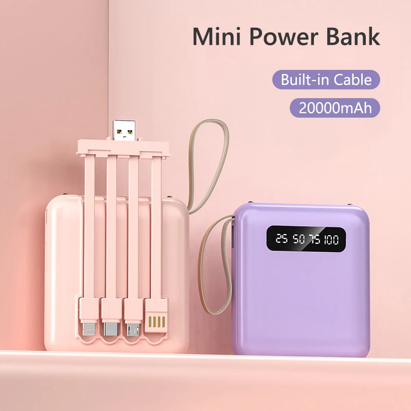 20000mAh Power Bank Fast Charge Mini Mobile External Battery