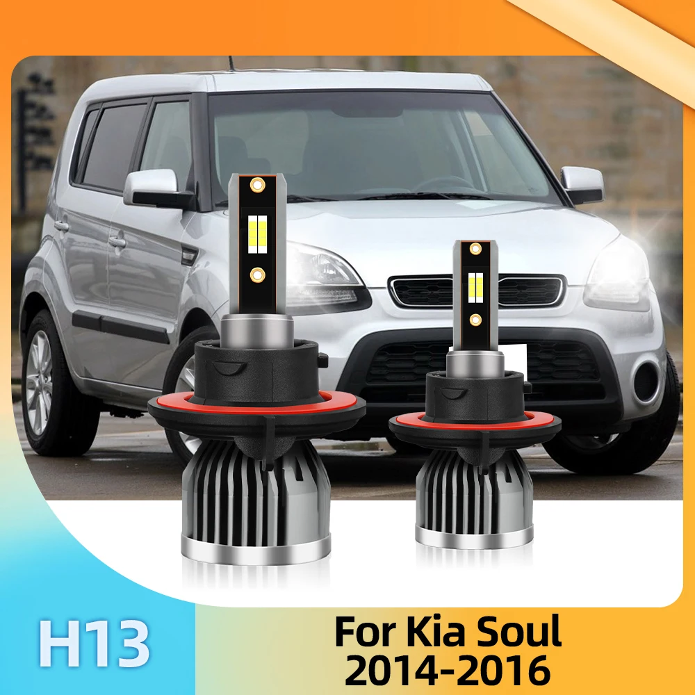 

LSlight 16000LM светодиодный лампы Авто автомобильная фара 12 В для Kia Soul 2014 2015 2016 (Хэтчбек 4-дверный) передняя фара запасные лампы