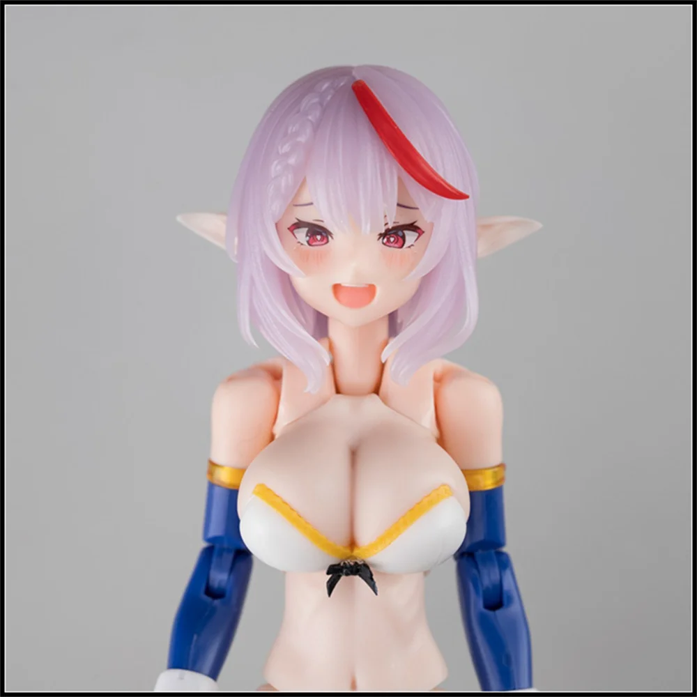 SH STUDIO F4 1/12 스케일 그레이 옐로우 핑크 듀얼 호스테일 헤어스타일 레진 GK 개조 부품 (6인치 여신 디바이스 바디용)