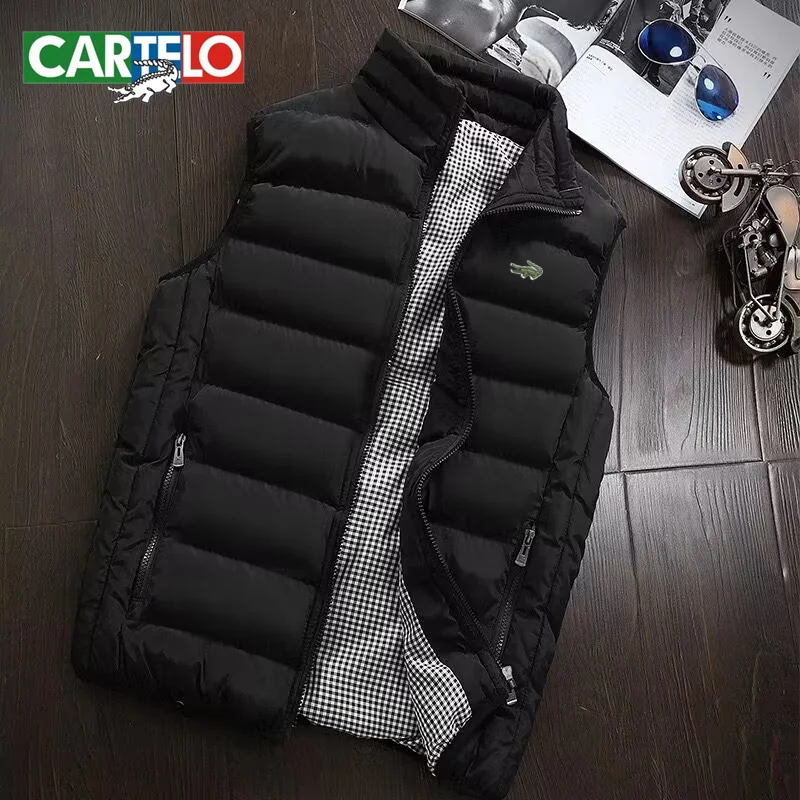 

Новинка 2023, мужская повседневная спортивная хлопковая майка CARTELO, утепленная, теплая, ветрозащитная и непромокаемая майка, верхняя одежда