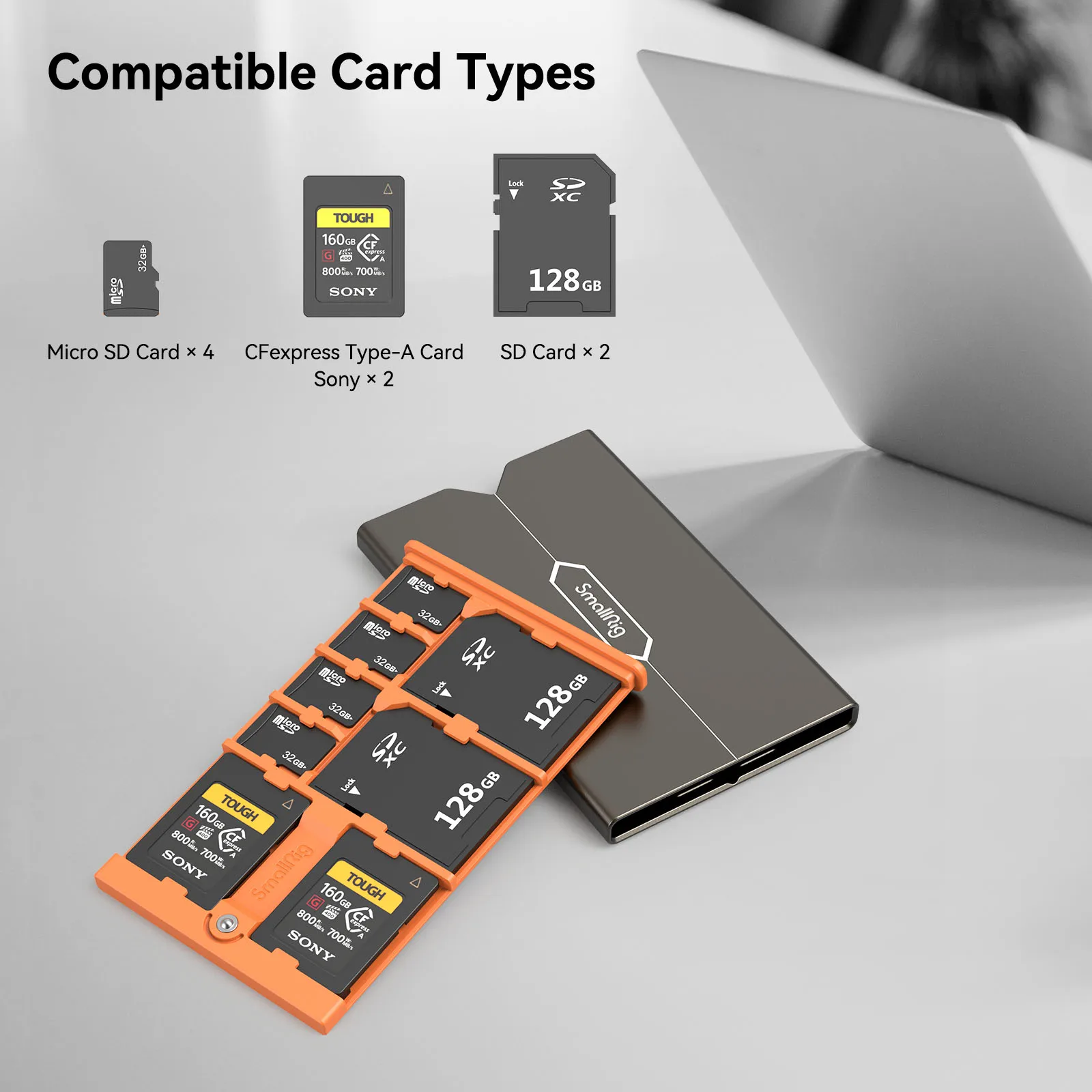 Caixa de Cartão de Memória Smallrig para Sony Cfexpress Tipo-a com sd e Micro sd Slots de Cartão Elegante e Fino 4107 - Image 6