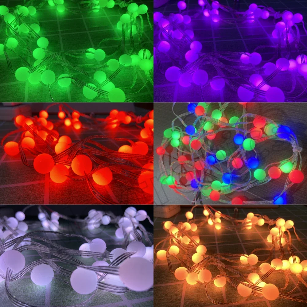 DC5V WS2812 RGB LED Ball Light String Programmable with Controller