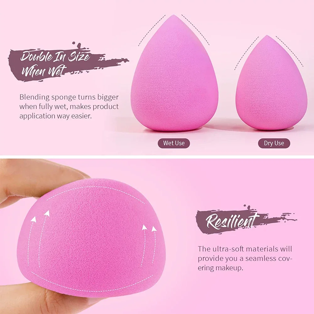 6pcs Mini Makeup Sponge Powder Puff Beauty Sponge for Makeup Concealer Liquid Foundation Face Cosmetic Puff Make Up Sponge Tool