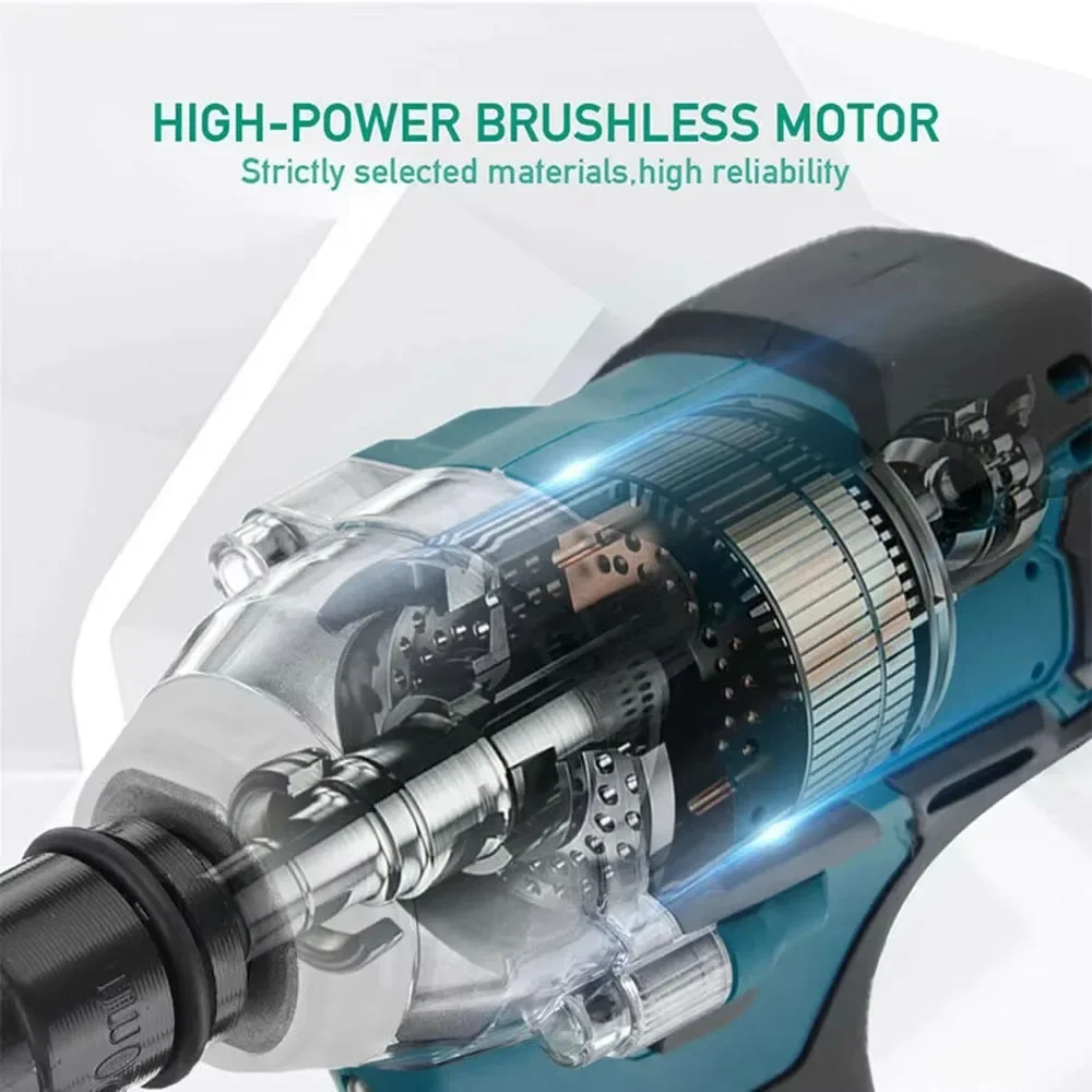 Multifunction Cordless electric impact wrench European standard Electric tool brushless electric wrench hand drill with battery 2