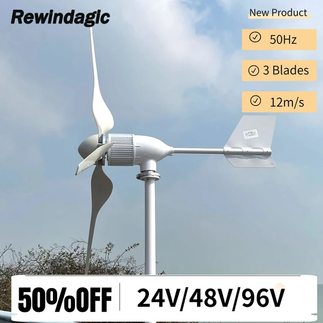 เครื่องกำเนิดลม20KW 24V 48V 96V ชุดระบบสมบูรณ์ความเร็วลมเริ่มต้นต่ำเครื่องใช้ในบ้านเสียงรบกวนต่ำ 1