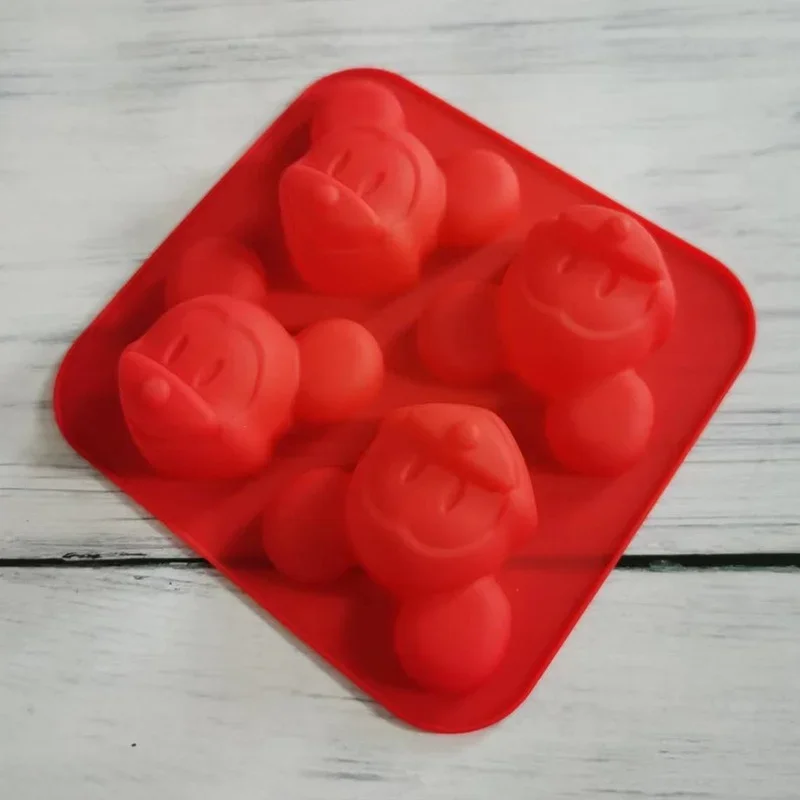 Disney Mickey Minnie Mouse Stitch 3D Silicone Ice Cube Tray Jelly Cookies Baking Cake Chocolate Fondant Mould Ice Cream DIY Tool kids baking mould