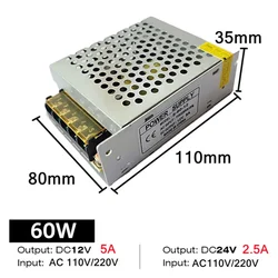 Universal Voltage Power Supply Adapter - DC24V (60W)