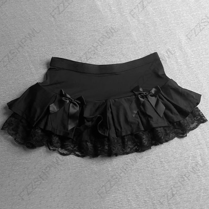 Y2K Skirt Spicy Girls Solid color Rock Goth Hip Hop Mini Skirt Streetwear High street Casual Classic Minimalist Low Rise Skirts 2