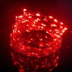 8 - Function LED Fairy String Lights for Festive and Event Decoration (Red)