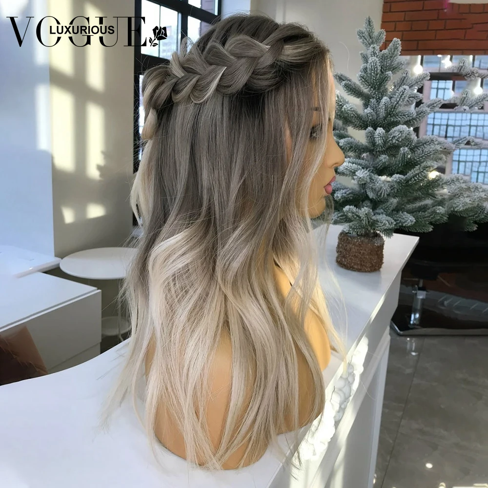 Wavy Half-up Hair(Platinum Blonde)