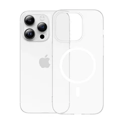 Ultrathin Wireless Charging Magnetic Phone Case with Transparent Matte Finish - iPhone 13 Pro Max (WHITE)