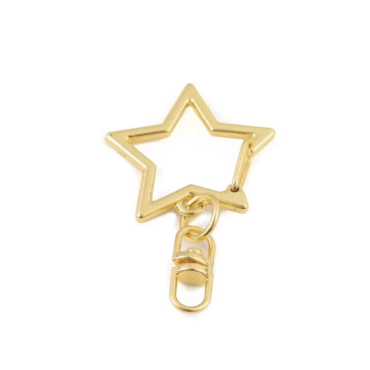 Pack De 30 Llaveros En Forma De Estrella - Metal Dorado Y Plateado, Con Broche De Langosta, Para Manualidades, Decoración O Regalo