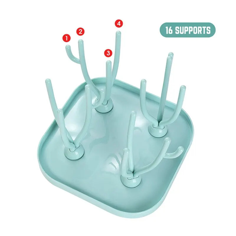 Baby Bottle Drying Rack Feeding Bottle Drying Rack Bottle Drying Rack Green Multifunctional Portable Drying Frame Baby Bottle Holder Removable Drainage Stand