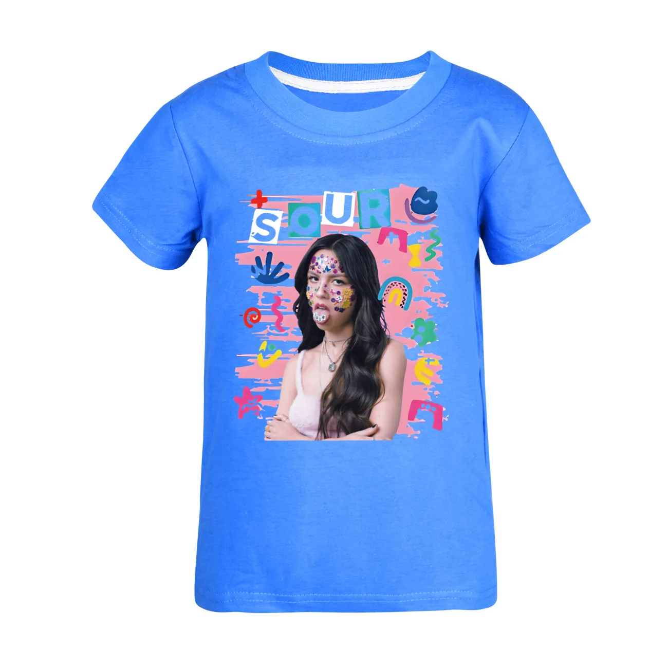 New Summer Girls Boys O-Olivia Cool R-Rodrigo Singer T-shirt Fashion Short Sleeve Clothing Children Cartoon Tee Cotton For Kids 5