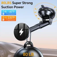 UYUXIO 15W Fast Charging Magnetic Wireless Car Charger  for iPhone 16 15 14 12 13 Pro Max Windshield Dash Car Mount Phone Holder