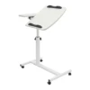 Laptop Desk Stand 360° Adjustable Tilting Overbed Table with Wheels Mobile Laptop Table Foldable Rolling Bedside Desk 60*40cm