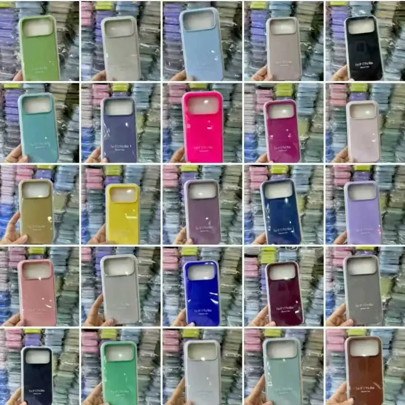 Trendy INS Candy Pure Color Liquid Silicone Protective Phone Case