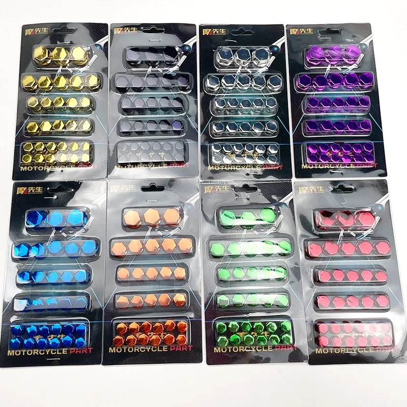 Motorcycle Head Cover 30Pcs Modification Accessories Screw Decorative Parts For Yamaha Kawasaki Honda Nuts Styling