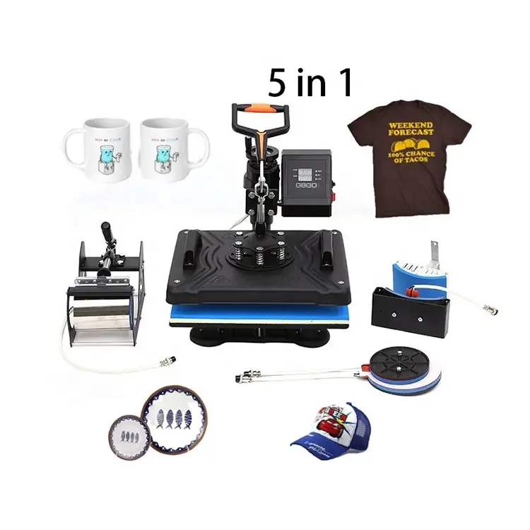 יצרן מפעל 5 ב-1 שילוב הדפסת חולצות חמות להעברה