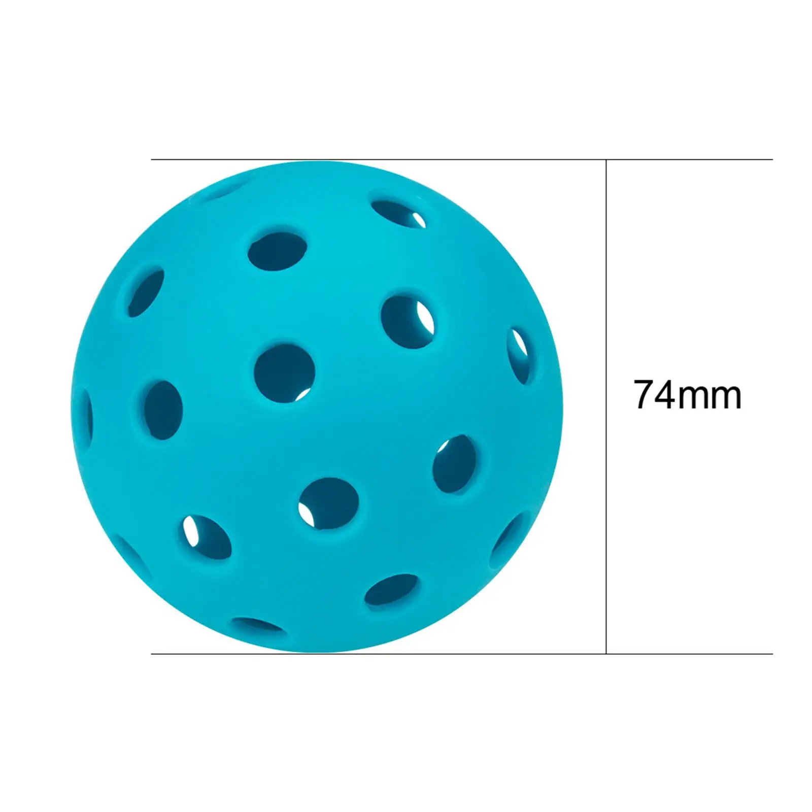 6 Pack Outdoor Pickleball Balls, 40 Holes, High Elasticity Durable Pickle Ball