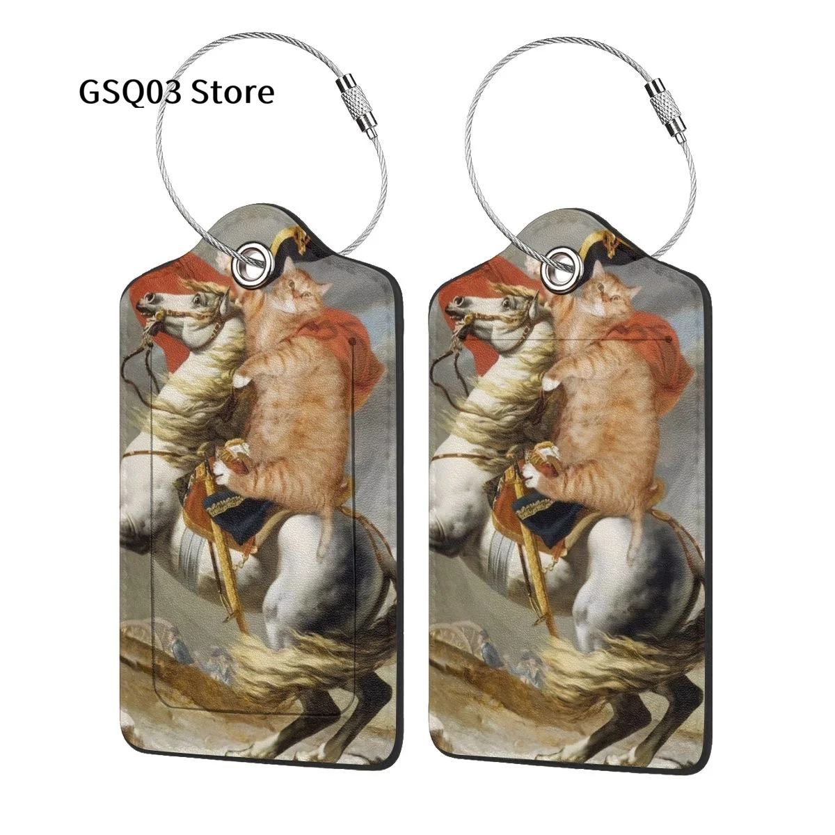 

1 шт., абстрактная кожаная бирка для багажа, из нержавеющей стали