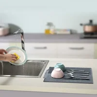 Kitchen Silicone Drain Pad Bowl Dish Cup Drying Storage Rack Holder Durable Table Mat Kitchenware Counter Protection Accessories 3