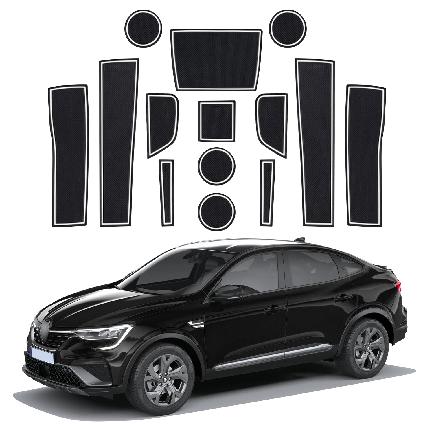 Lfotpp Auto Porta Groove Mat Per Renault Arkana 2021 2022 2023 Antiscivolo Gate Slot Pads Auto Interior Renault Arkana Accessori 2023 Europa