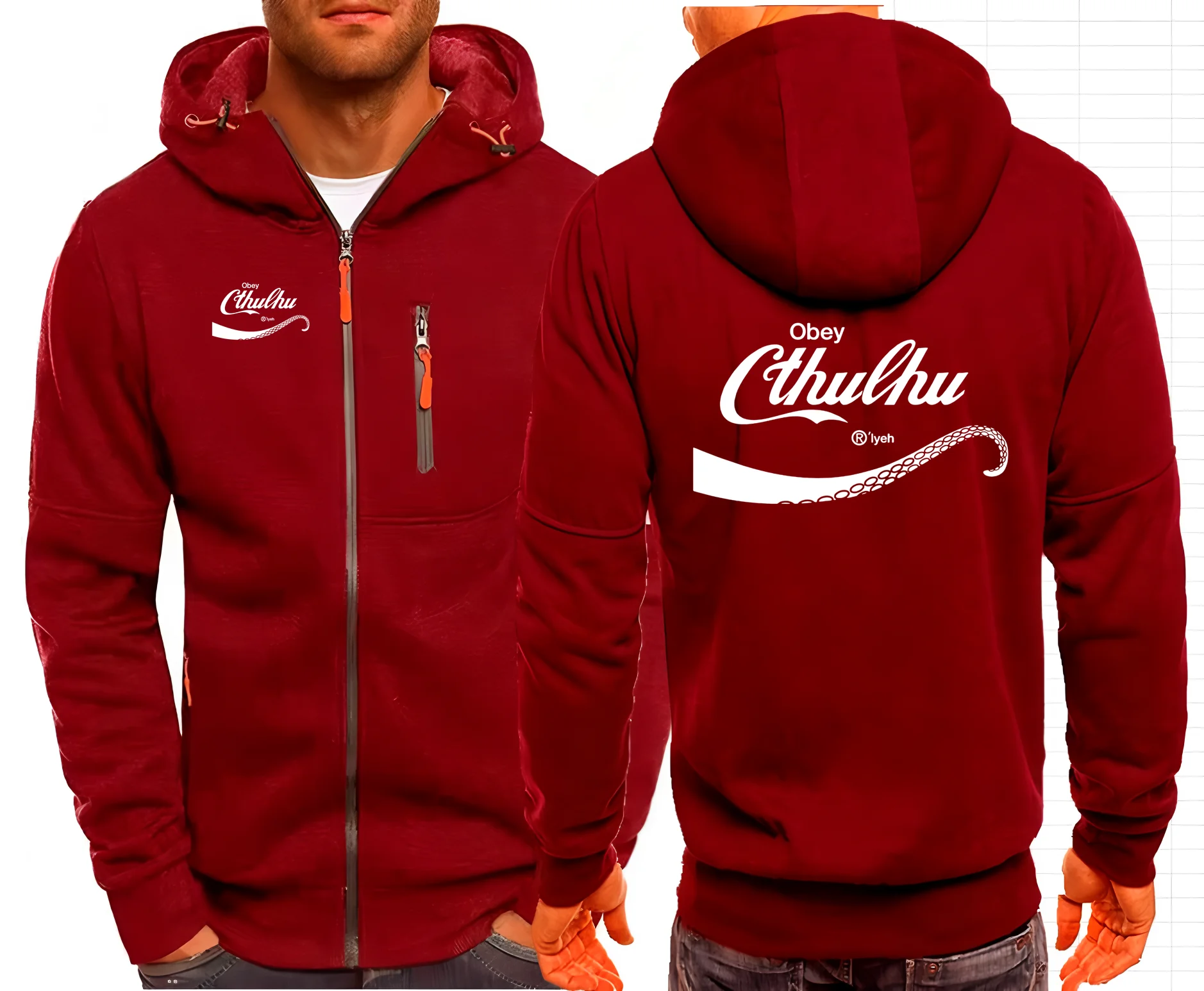 Necronomicon:Call Of Cthulhu Cthulu And Lovecraft Miskatonic University Zipper Hoodies Sweatshirts Slim Fit Jackets Coats GHH5