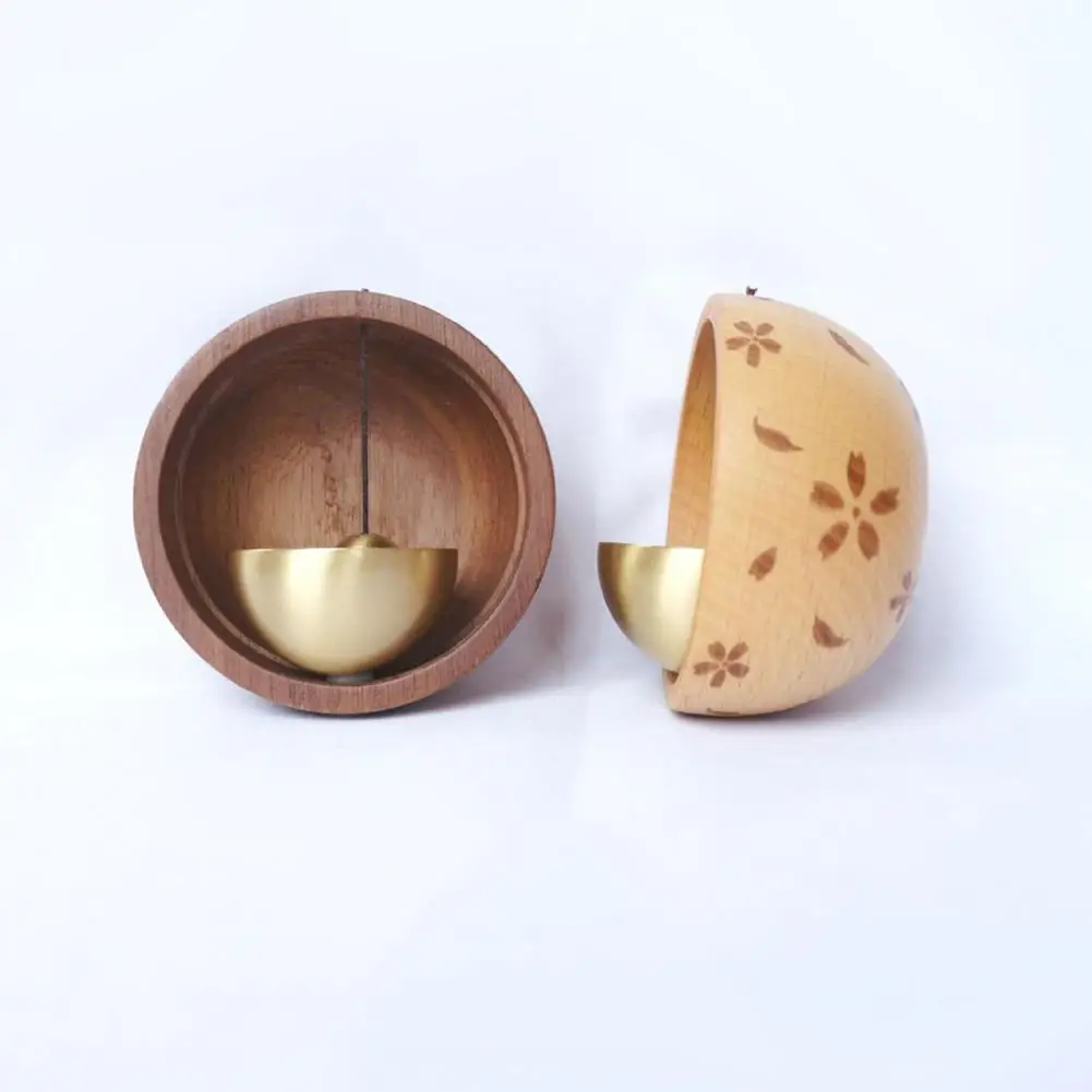 

Crisp Sound Bell Doorbell Decor Retro Style Wooden Doorbell Crisp Sound Punch-free Installation Enhance Entrance with Magnetic