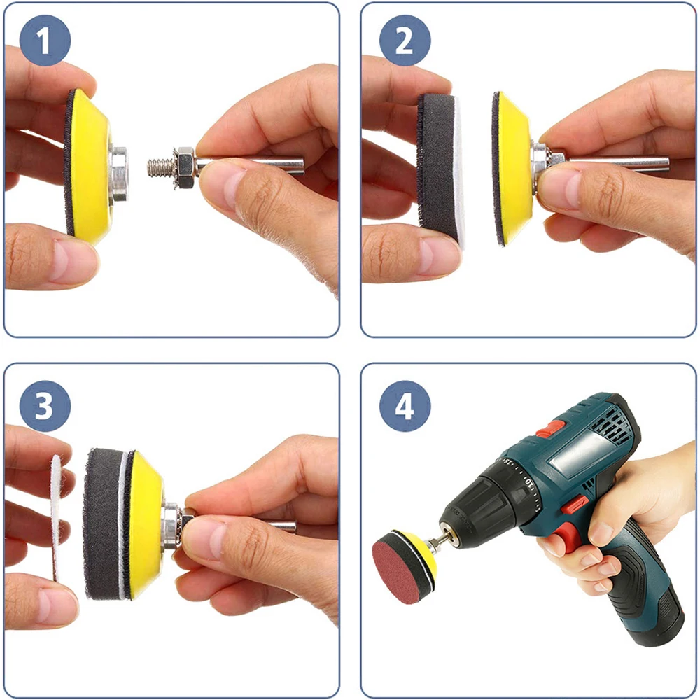 Sand Paper Sanding Discs Hook And Loop Adhesive Sandpaper For Car Headlight Restoration Polishing Sander Polisher Backing Pad