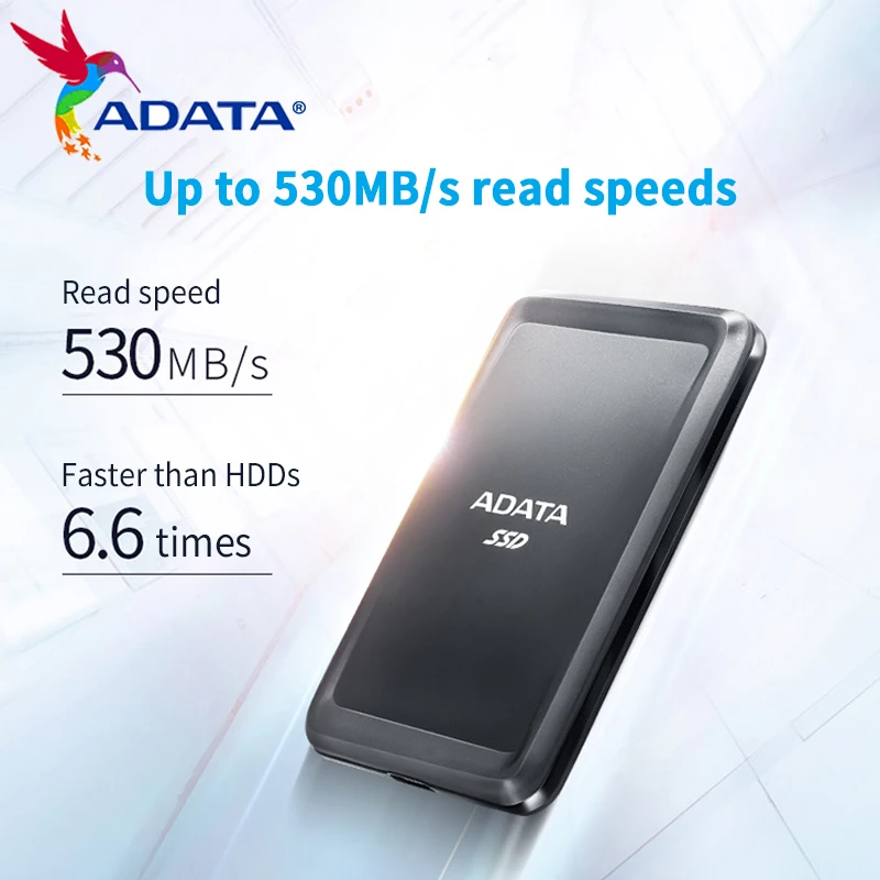 ADATA 외장 SSD 250GB 신뢰할 수 있는 울트라 슬림 USB3.2 Gen 2 타입-C 솔리드 스테이트 드라이브 휴대용 하드 드라이브 컴퓨터 PS5용 SSD 디스크