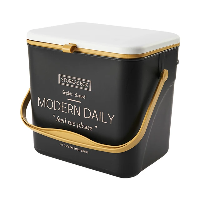 7/12L Garbage Can Wall Mounted Garbage Container with Lid Hanging Trash Bin Large Capacity for Kitchen Counter Top Or Under Sink 5