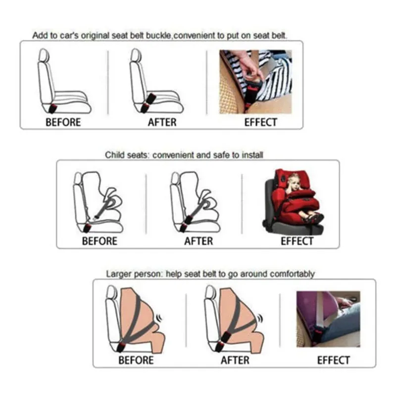 자동차 안전 벨트 익스텐더 시트 벨트 커버 패딩  보험 익스텐션 버클 플러그 버클 시트 벨트 클립, 자동차 액세서리, 1 개, 2 개