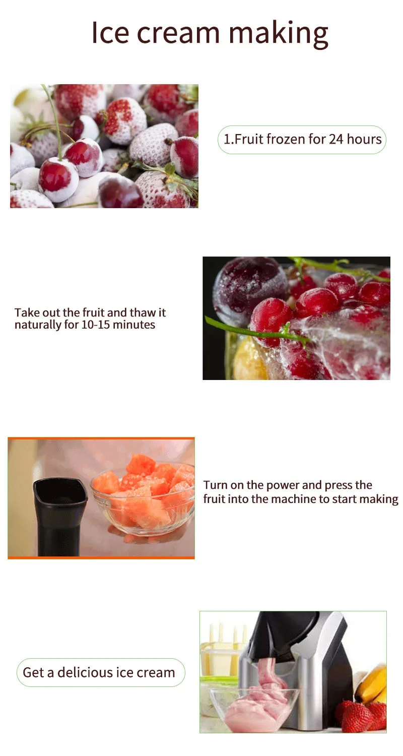 Description Picture 3 of item110V 220V 200W Sell Electronic Ice Cream Machine Household Electric Fruit Ice Cream Machine Children's Ice Cream Maker