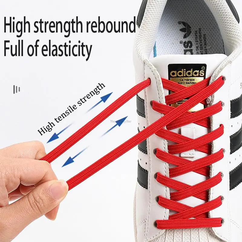 Striped No-Tie Shoelaces