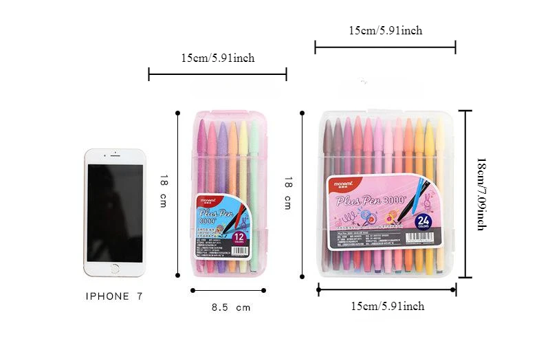 어린이용 수채화 펜 상자 선물 세트, 초중등 학생용 컬러 중립 펜 아트, 파스텔 색상