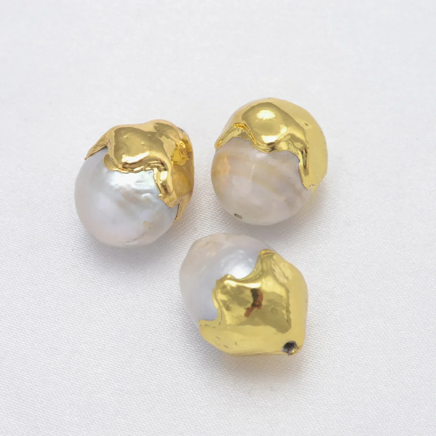 Copper Clad Pearl Spacer Beads for Handmade Jewelry Accessories Natural Pearl Bracelet Necklace Making Supplies DIY Beads 20 Pcs