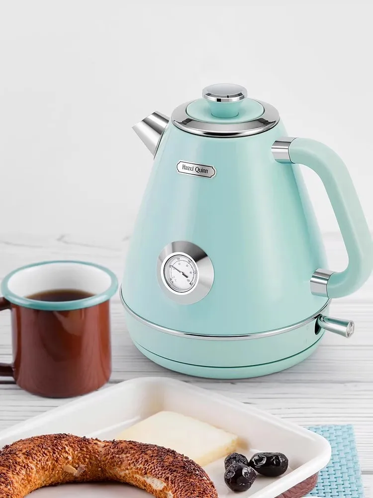 Green 1.8L Retro Thermometer Automatic Electric Kettle Water Boiler Fast Heating 304Stainless Steel 1200w 3