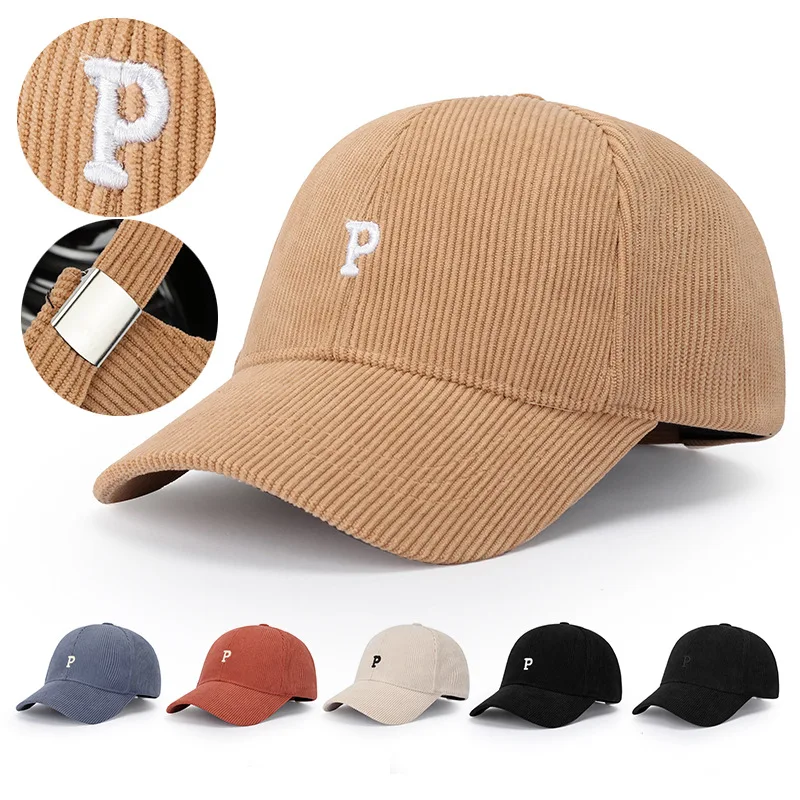 

New Autumn Winter For Women Corduvet Baseball Hat Outdoor Fashion Letter Embroidered Cap Adjustable Snapback Casquette Bone Kpop