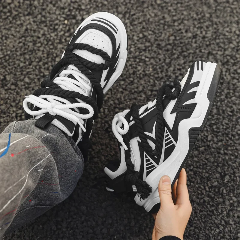 Sneakers Men's Sports Shoes Orange Chunky Sneakers Woman Casual Tennis Shoes Plus Size 41 42 Retro Boarding Shoes Female 3