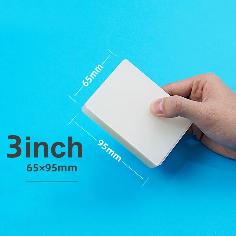 Clear Thermal Laminating Pouches Laminate Sheets Photo Protect Cover Film 100 Mic 3 inch 95mmx66mm For Lamination Writer 100pcs