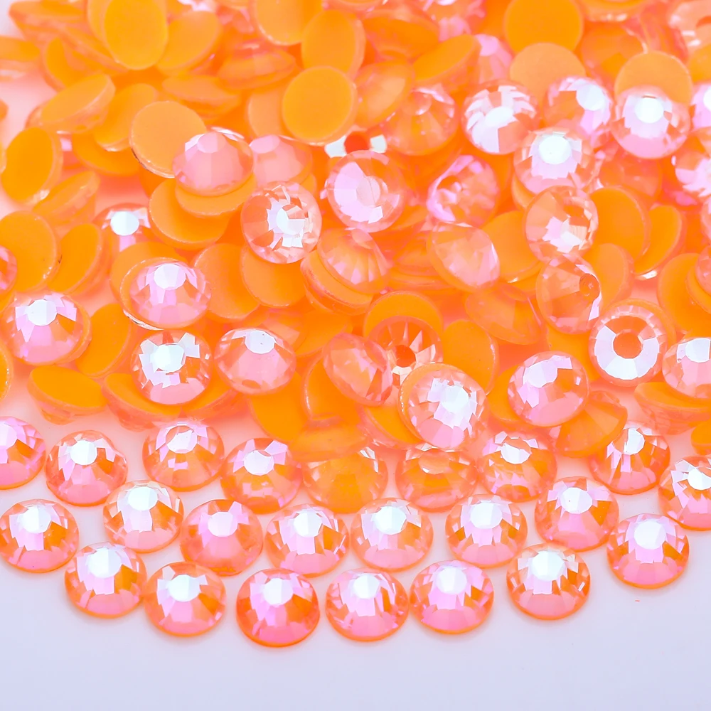 Vc alle Größe Glitter Neon nicht Hotfix Strass Fluoreszenz DIY Nail Art Kristalle Diamant Strass Edelsteine für Charms Kleid – Detail 14
