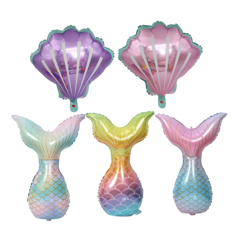 Palloncino A Sirena Palloncino A Forma Di Sirena In Alluminio Con Coda Di Sirena Palloncini Ragazza 1 ° Compleanno Decorazione Per Feste Forniture Per
