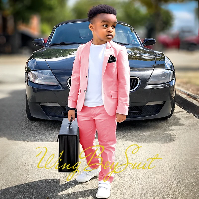 Ivory Boys Suit Pants 2 Piece Set Notch Lapel Classic Design Kids Wedding Tuxedo 2-16 Years Old Custom Clothes - Image 5