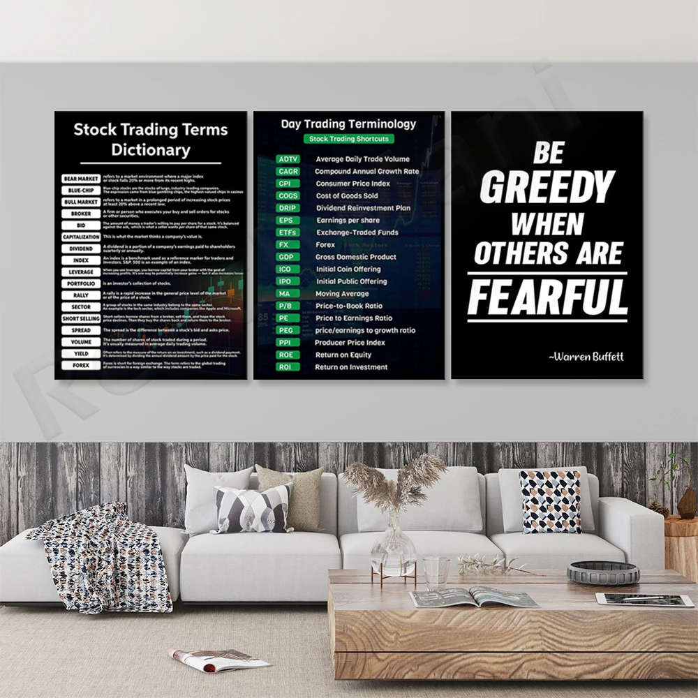 Day Trading Terms Stock Trading Terms Dictionary Poster Trading