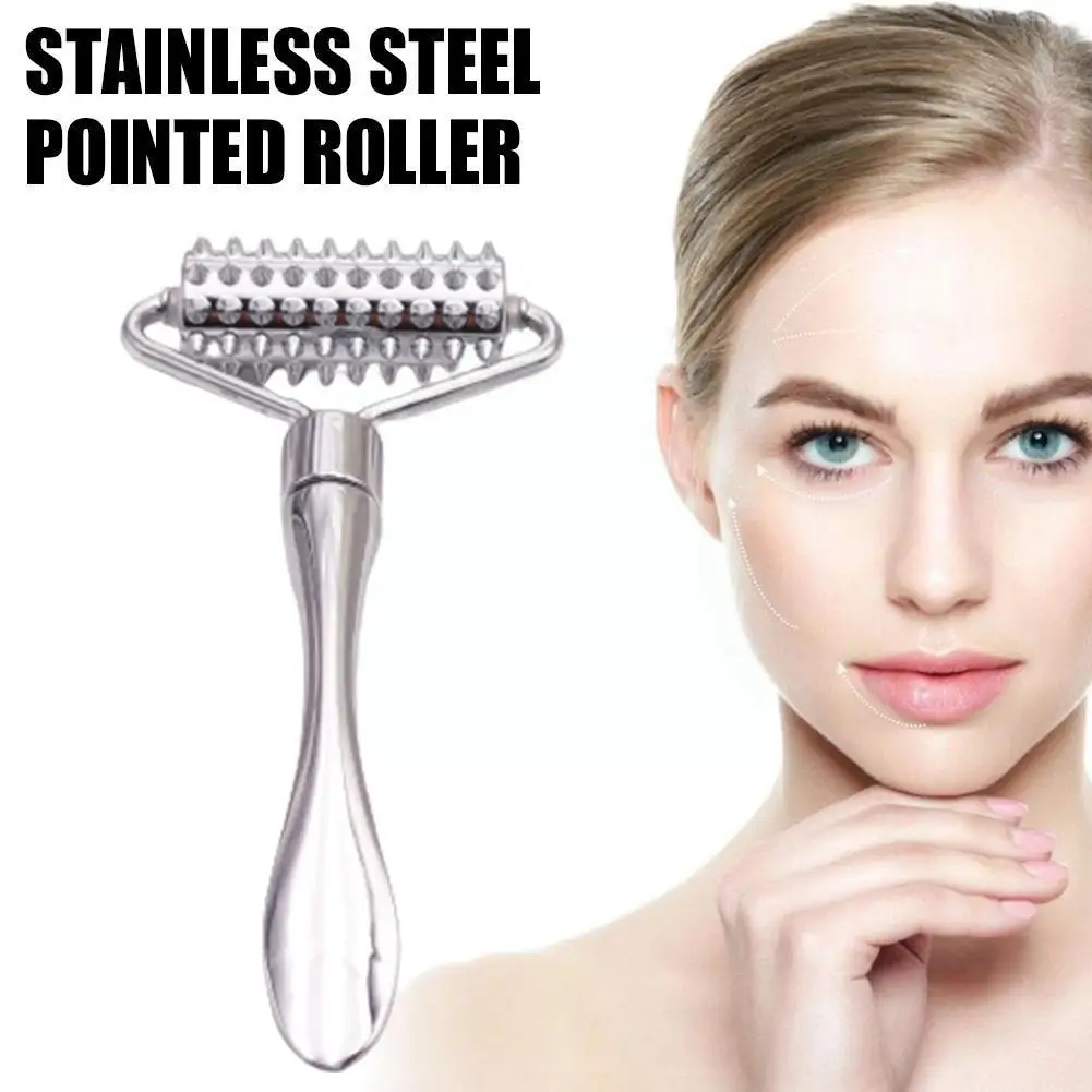 Stainless Steel Pointed Roller Spatula Massage Ball Care To Face Stone