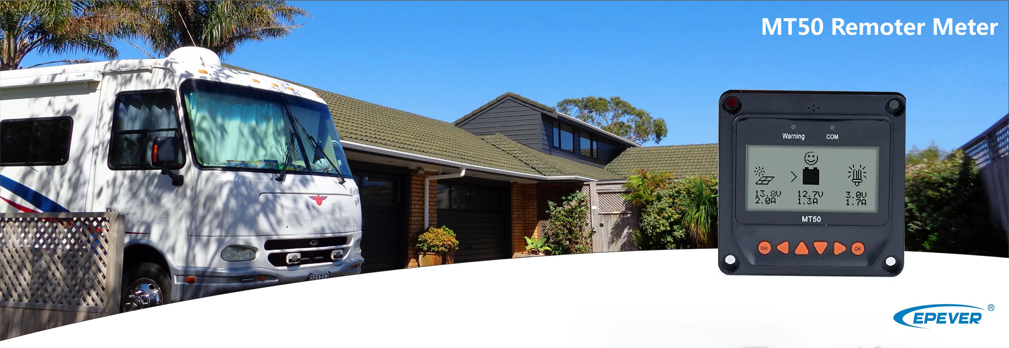 Description Picture 2 of itemEPEVER MT50 Remote Meter Monitor Set Data of TracerAN BN TRIRON LSB Solar Charge Controller LCD Display EPEVER Accessory